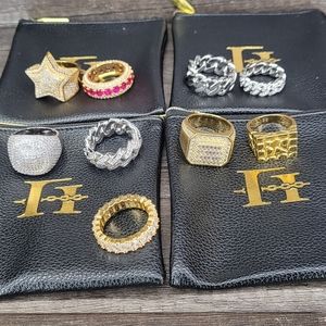 Mens gold plated rings